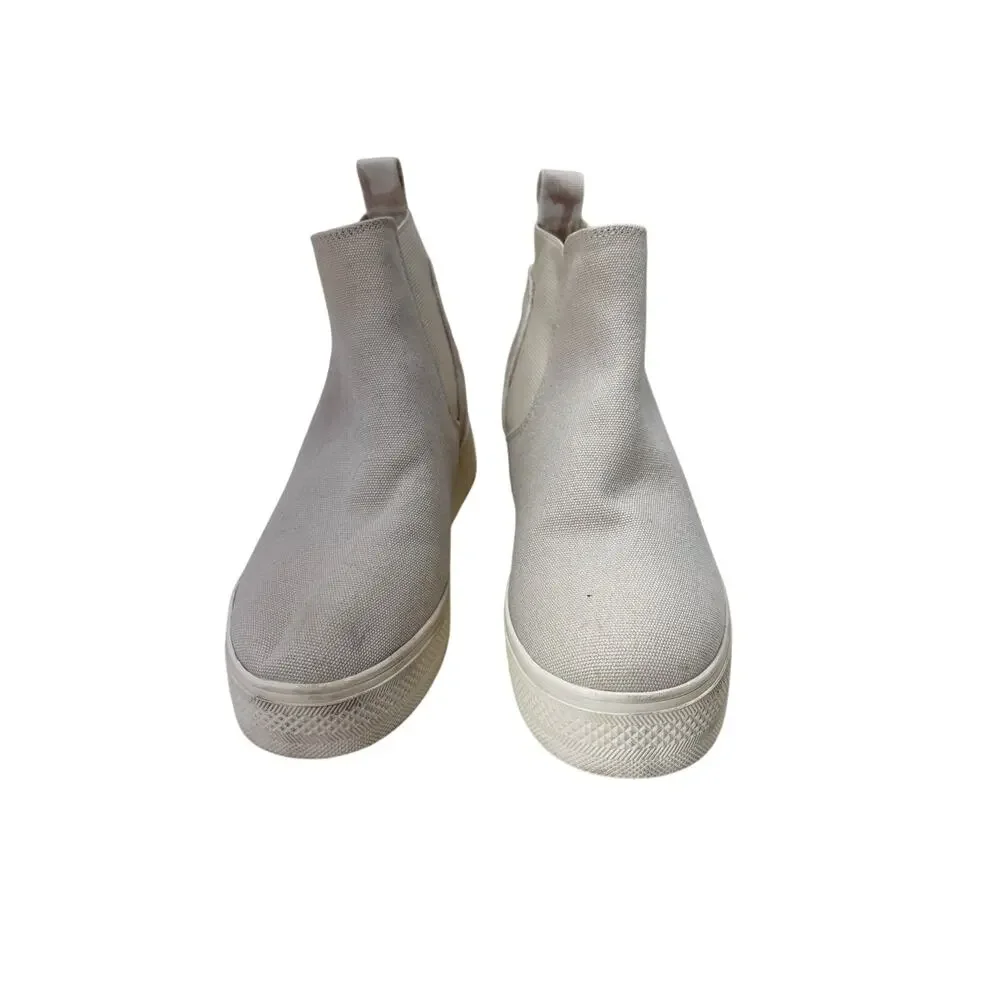 Dolce Vita Sneaker Bootie Women's Size 7 Beige Camo‎ High Top Hidden Wedge Heel